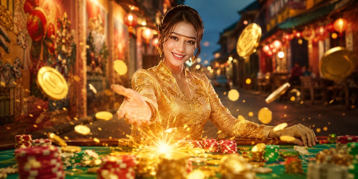Permainan baccarat tradisional Pulau Pinang dengan suasana budaya tempatan
